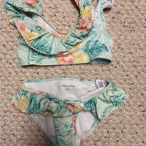 Janie and Jack Tropical Kids Bikini - Mint and Peach